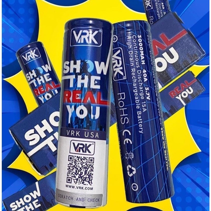 BATERAI VRK BIRU 18650 3000MAH ORIGINAL AUTHENTIC