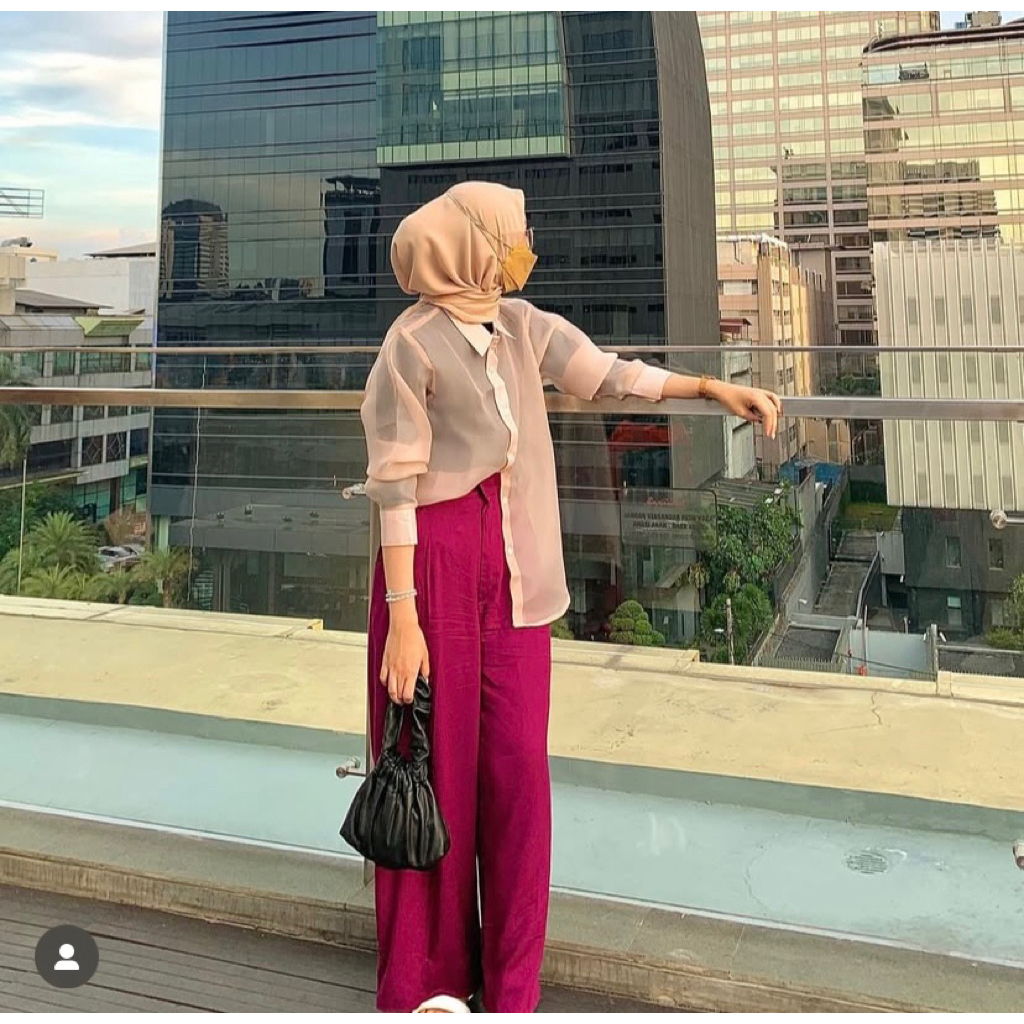 preloved kemeja organza glowpop