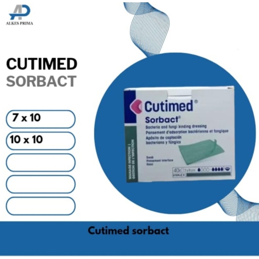 Cutimed Sorbact Antimikrobial swabs 7 x 9cm / 10 x 10cm Harga / Pcs