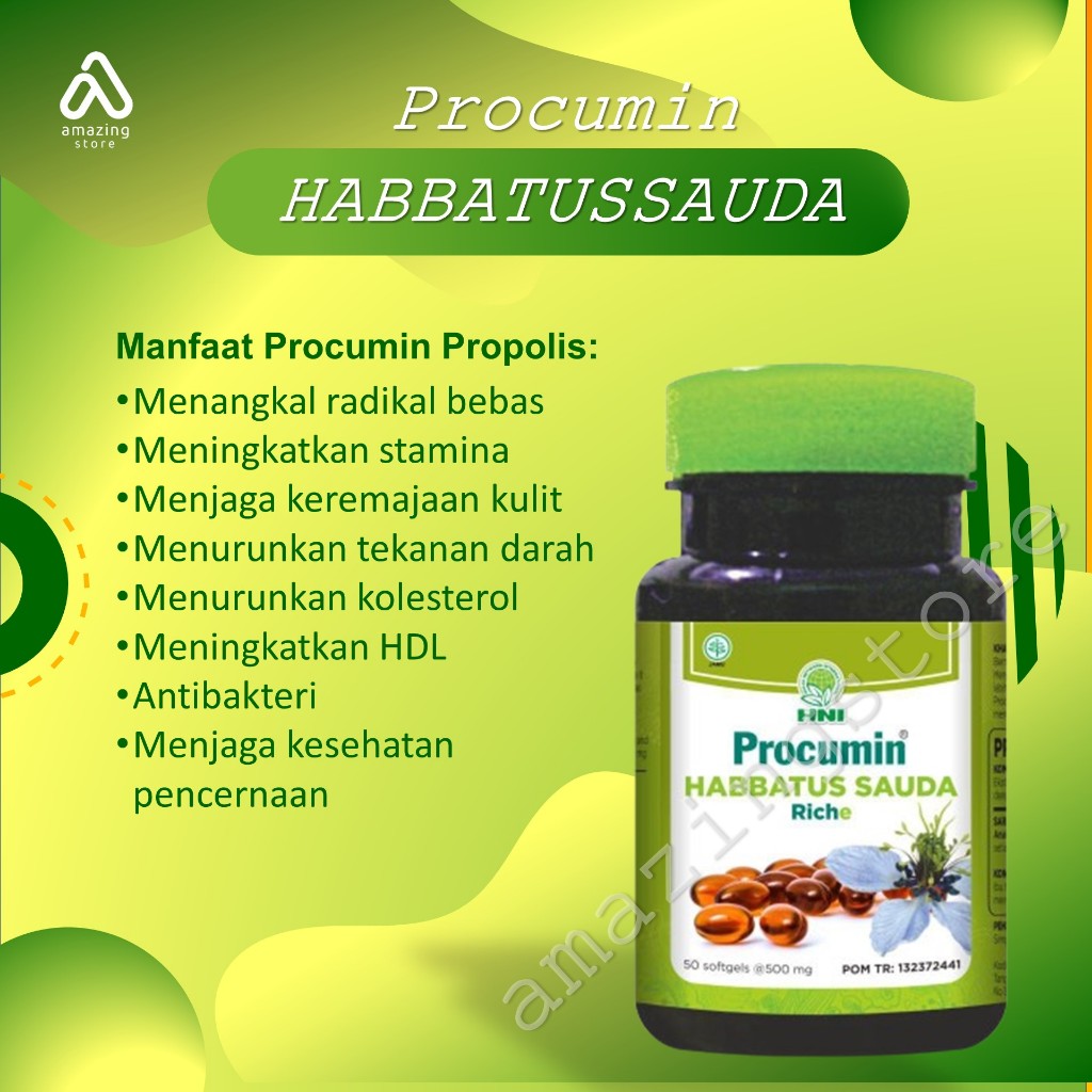 Procumin Habbatussauda 50 softgel HNI - HPAI kaya vitamin e