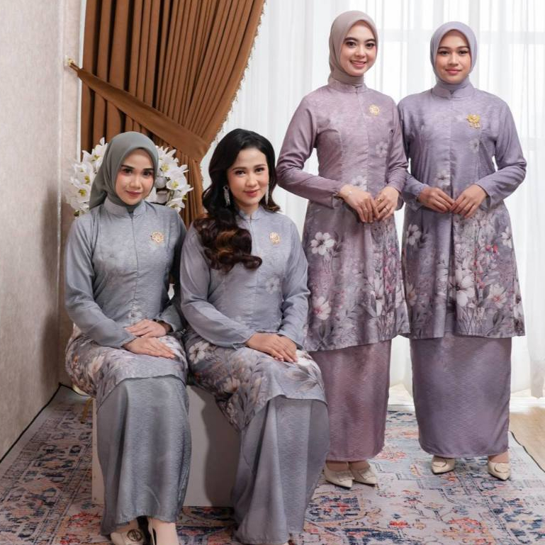 GEMAS BAJU KURUNG MOTIF - SETELAN KURUNG MELAYU BAHAN BIBA MOTIF - ONESET ROK MALAYSIA - SERAGAMAN