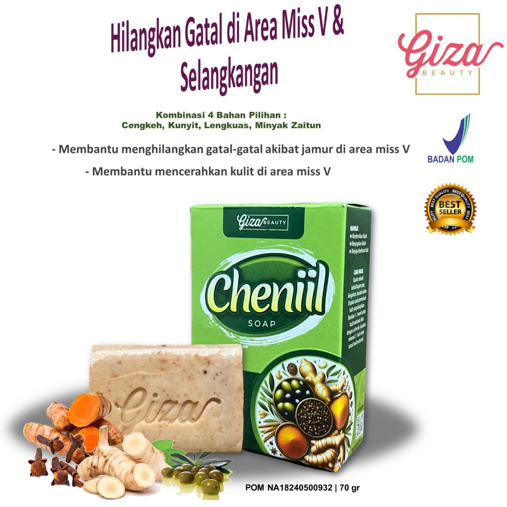 Giza Beauty - Sabun Cheniil Sabun Solusi Gatal dan Cerahkan Selangkangan - 70 gram