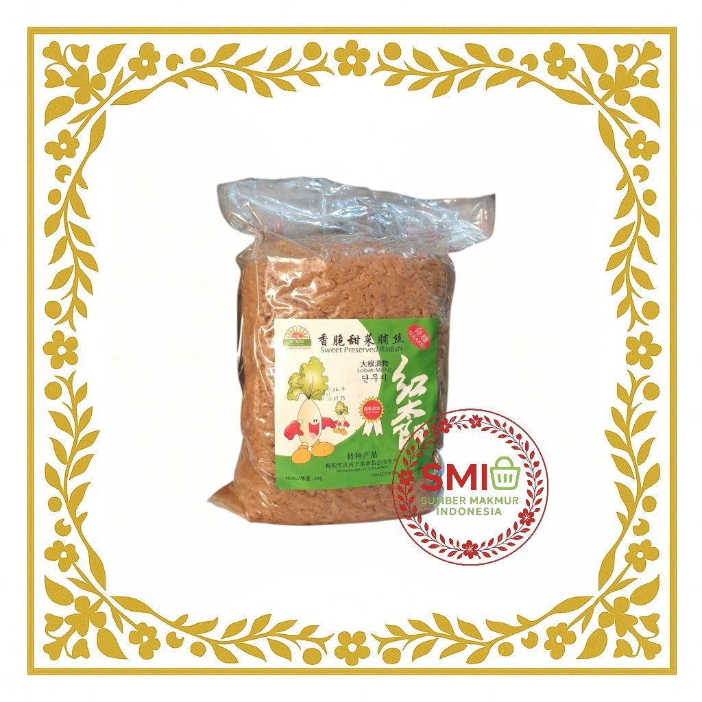 Caipo Coklat /Lobak Manis  Sweet Preserved Radish 1 bal x 5 kg
