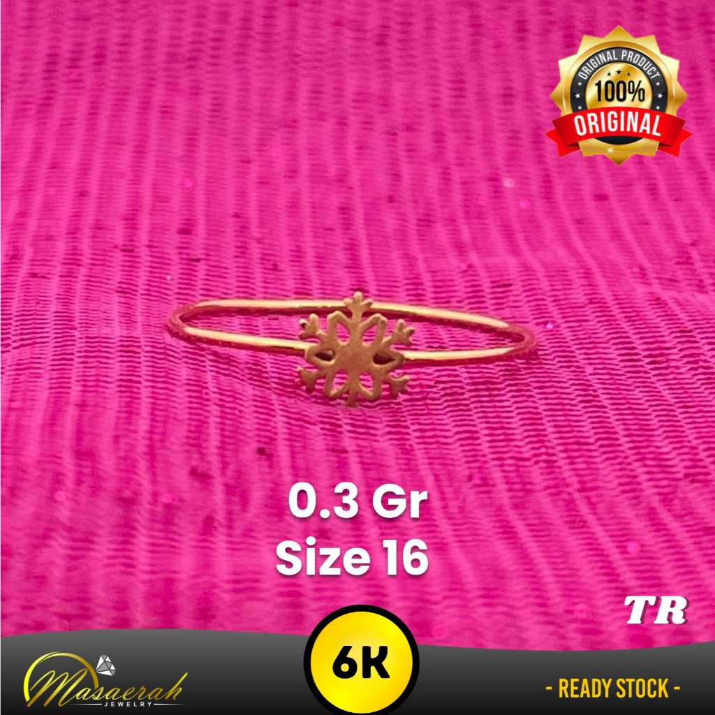 Cincin Emas 6K - Toko Emas Gajah Saerah - 0.3 Gram 2357
