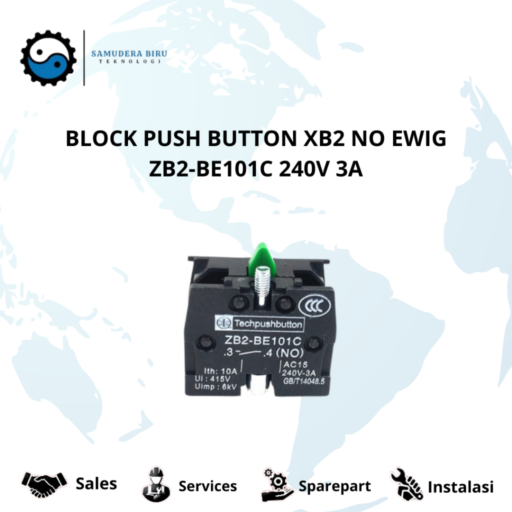 BLOCK PUSH BUTTON XB2 NO EWIG ZB2-BE101C 240V 3A