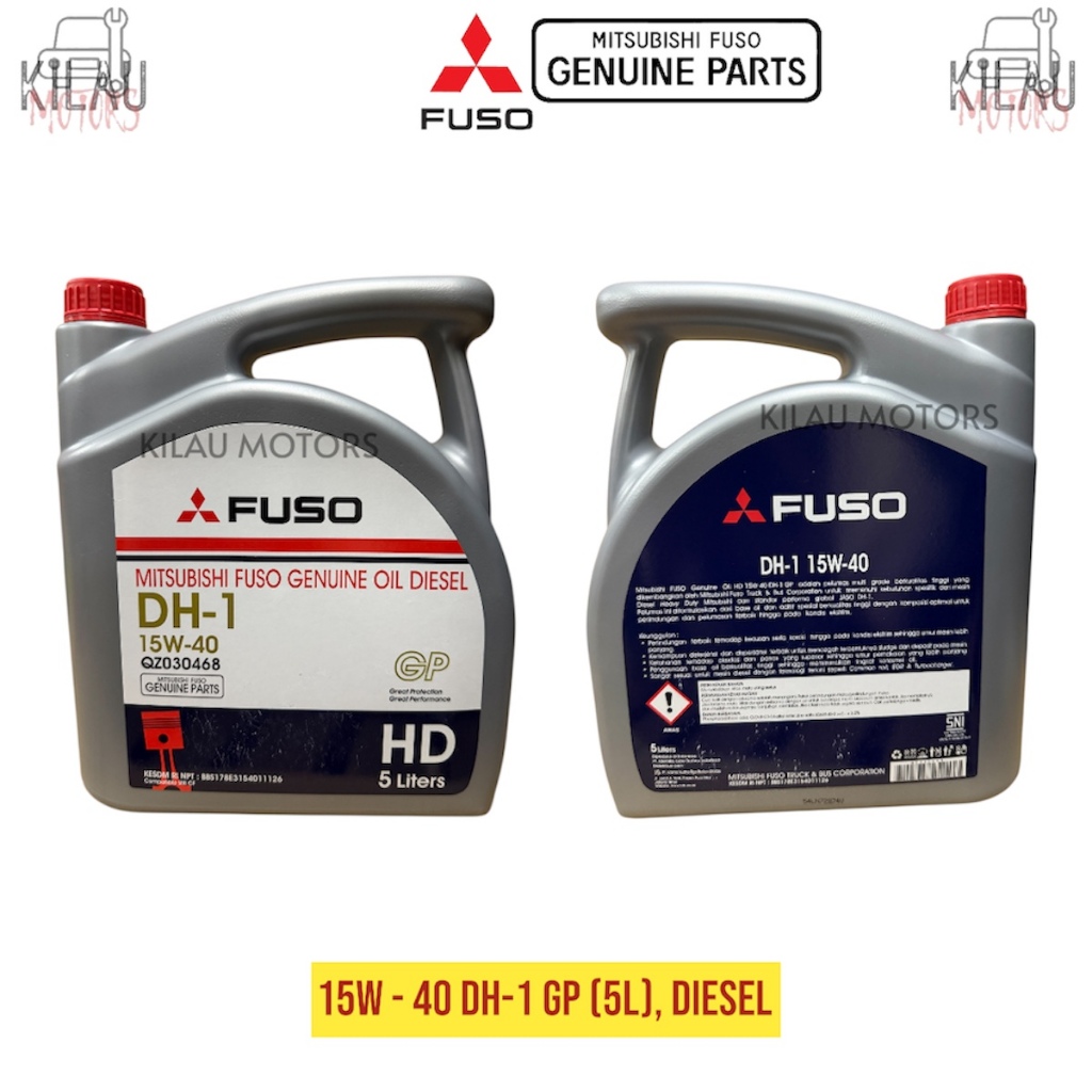 Oli Mesin Diesel 15W-40 DH-1 GP 5 Liter Original Mitsubishi QZ030468
