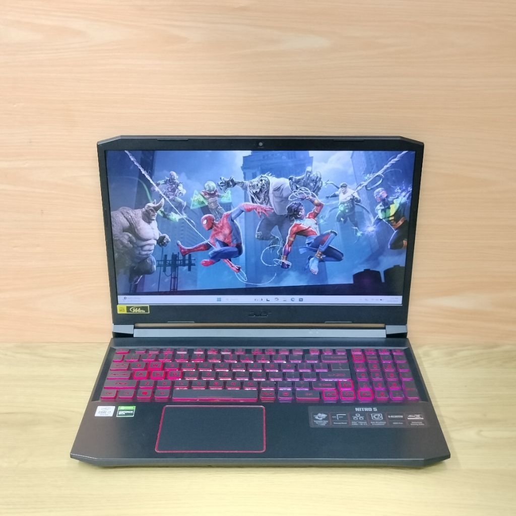 laptop gaming Acer nitro 5 intel core i7-10870H gtx 1650Ti ram 8gb/ssd 512gb fhd ips rgb
