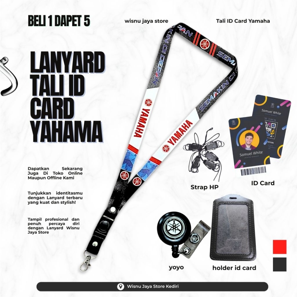 READYY LANYARD/TALI ID CARD YAMAHA/LANYARD YAMAHA SEMAKIN DIDEPAN TERMURAHH