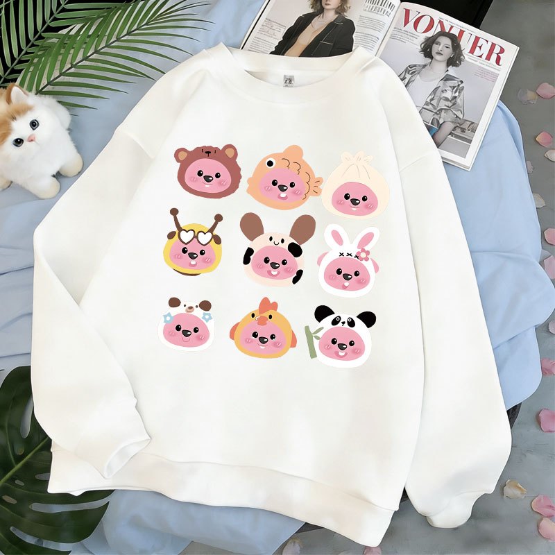 Sweater   Korea | Kartun Loopy Pororo | Oversize Lucu | 100% Cotton