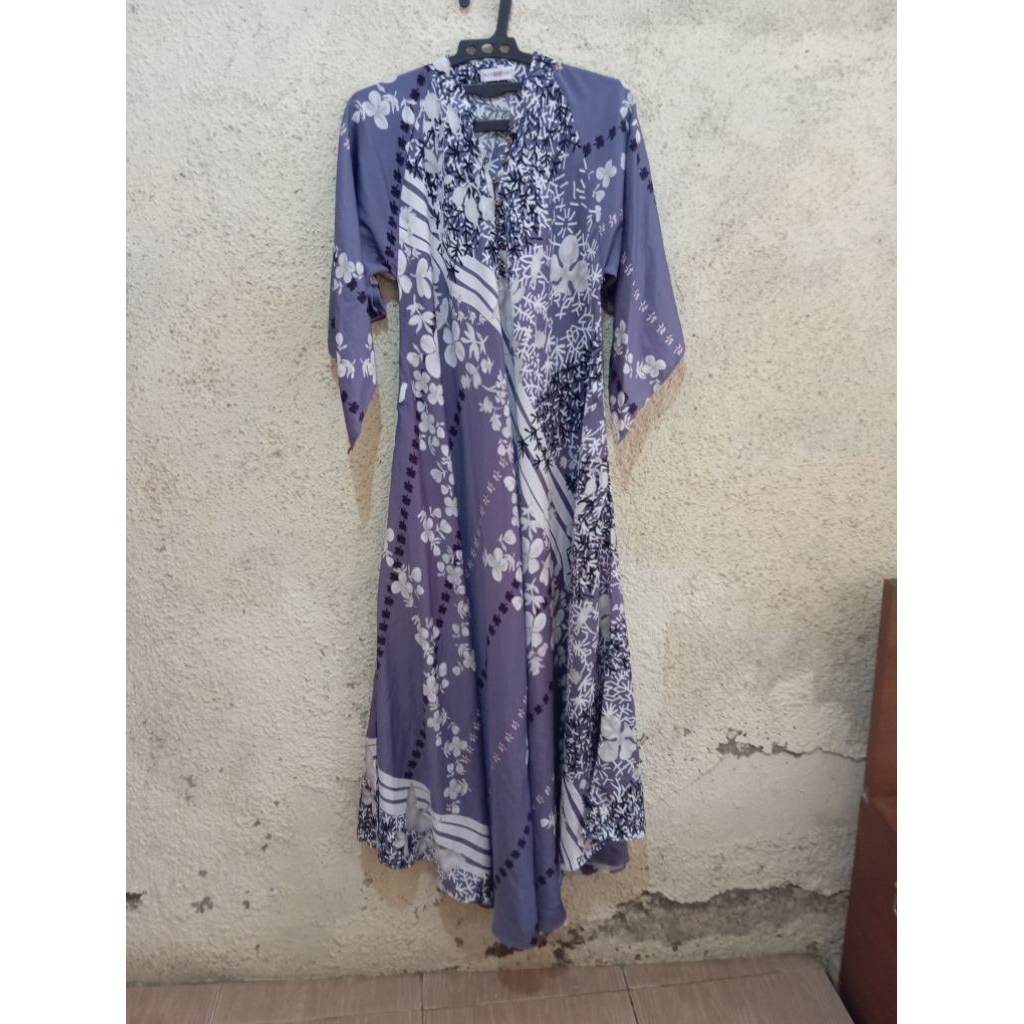 (Preloved) Baju Gamis Lebaran / Gamis Baru / Gamis Ungu / Gamis Lebaran Ungu / Baju Gamis Ungu