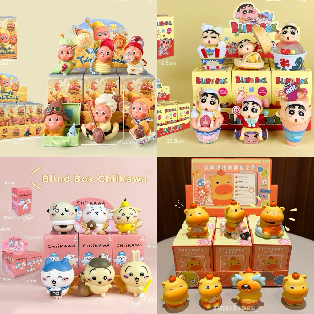 [1 SET] Blind Box Sinchan/Blind Box Capybara/Blind Box Spongebob/Blind Box Chikawa/Blind Box Loopy