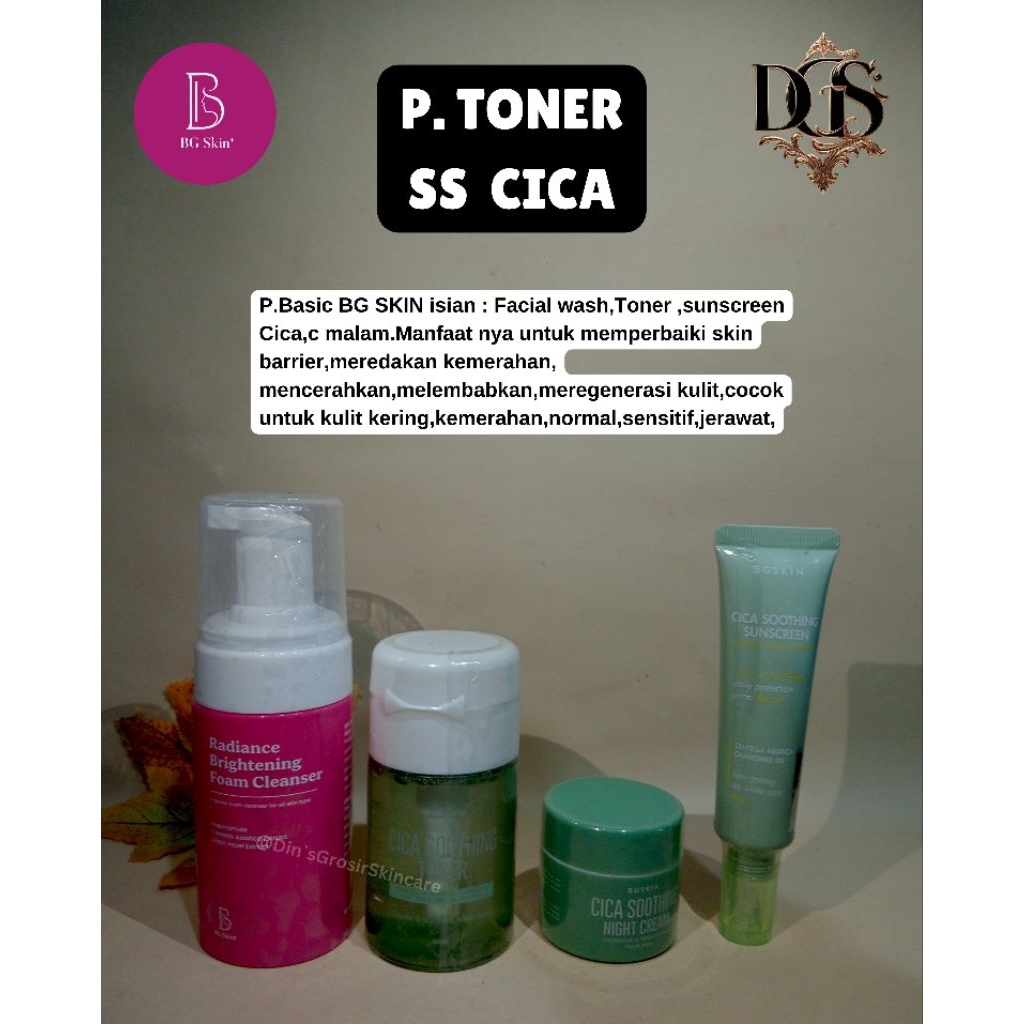 paket suncreen cica bg skin / paket acne bg skin / BG SKIN / BG SKIN SUNSCREEN CICA/ BG SKIN MURAH /
