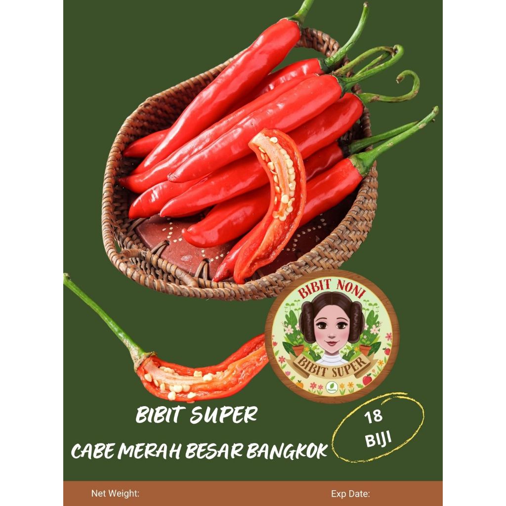 Bibit Super Cabe Merah Besar Bangkok | Biji Benih Cabe Merah Besar Thailand