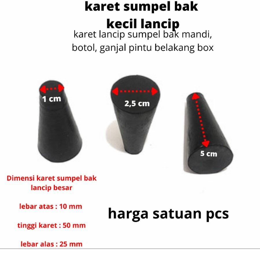 Karet Sumbat Bak Mandi Kecil / Sumbat Botol, dan Sumbat Pipa Besi