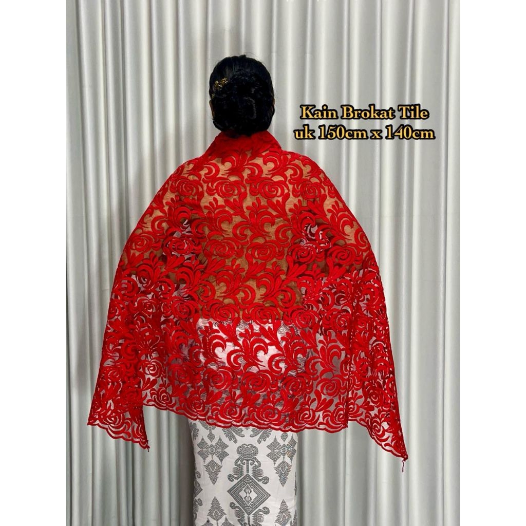 Kain Kebaya Brokat Tile
