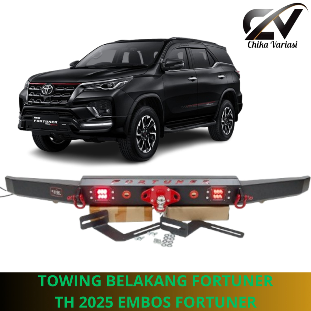 Towing Tanduk Belakang Mobil Fortuner 2025 Custom Emboss FORTUNER