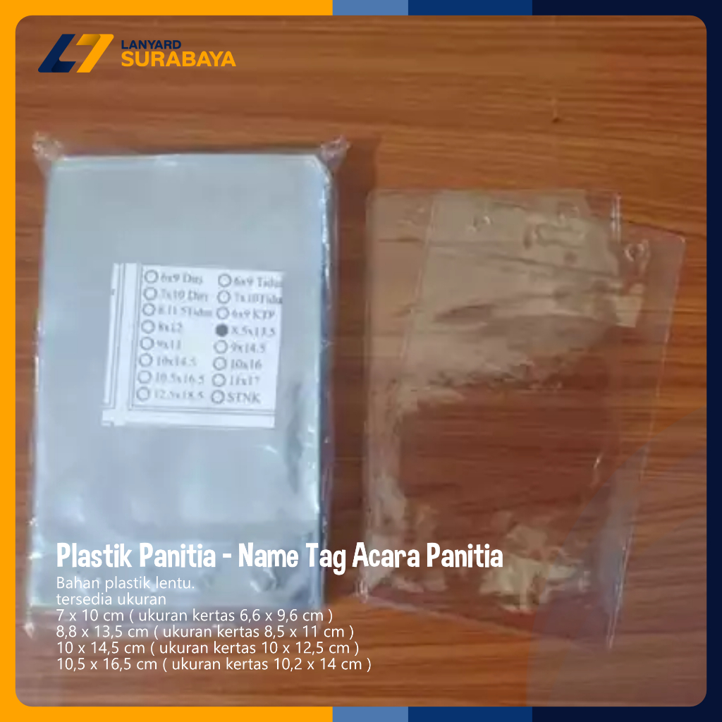 Plastik Panitia - Name Tag Acara Panitia (Bahan Plastik Lentur)