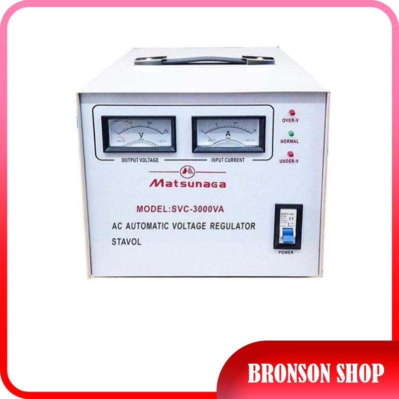 Matsunaga Stavolt SVC 3000W / Stabilizer SVC 3000VA MTS / 3000 Watt