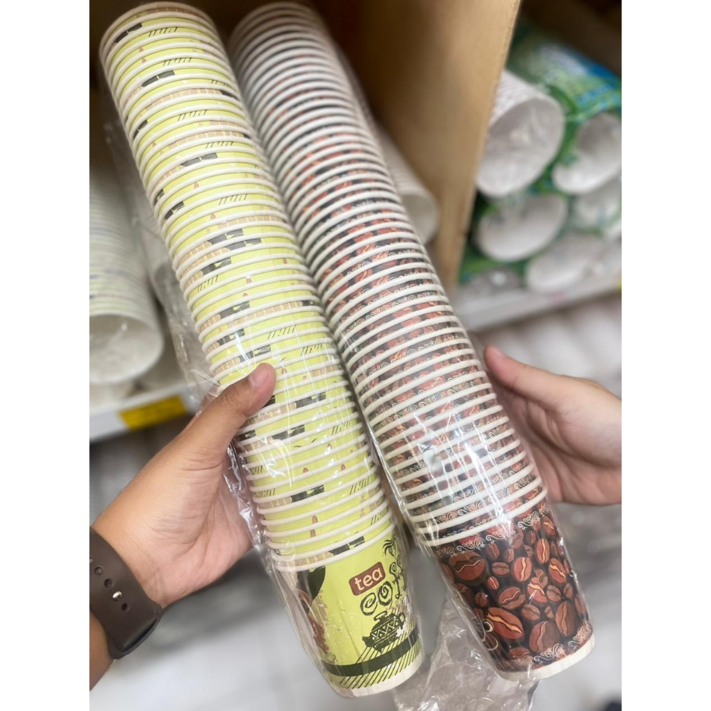 Paper Cup / Cup Kopi / Gelas Kopi Motif (isi 50pcs)
