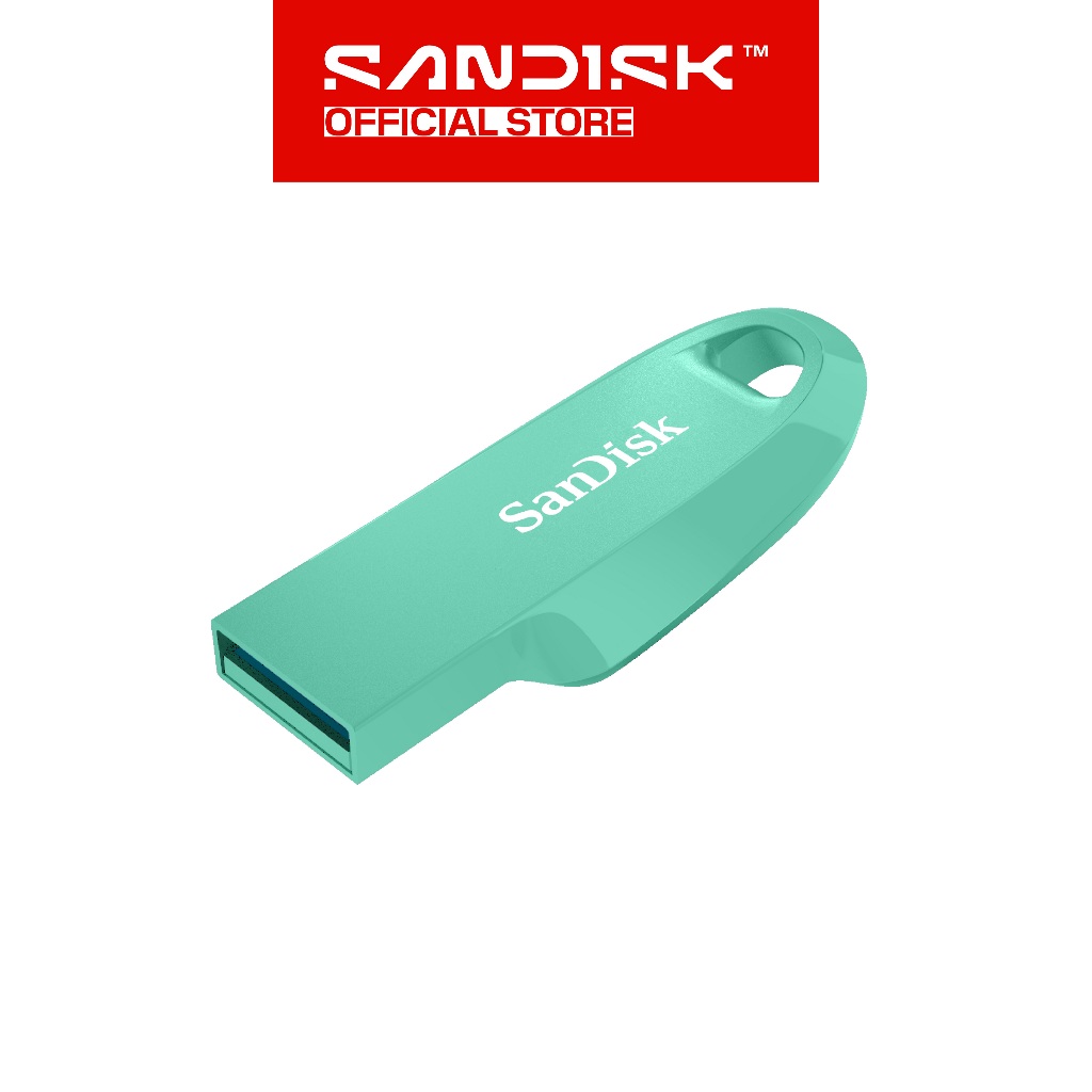 SANDISK CZ550 Ultra Curve 512GB USB 3.2 Mint Green / Hijau (Up to 100MB/s) - Flashdisk