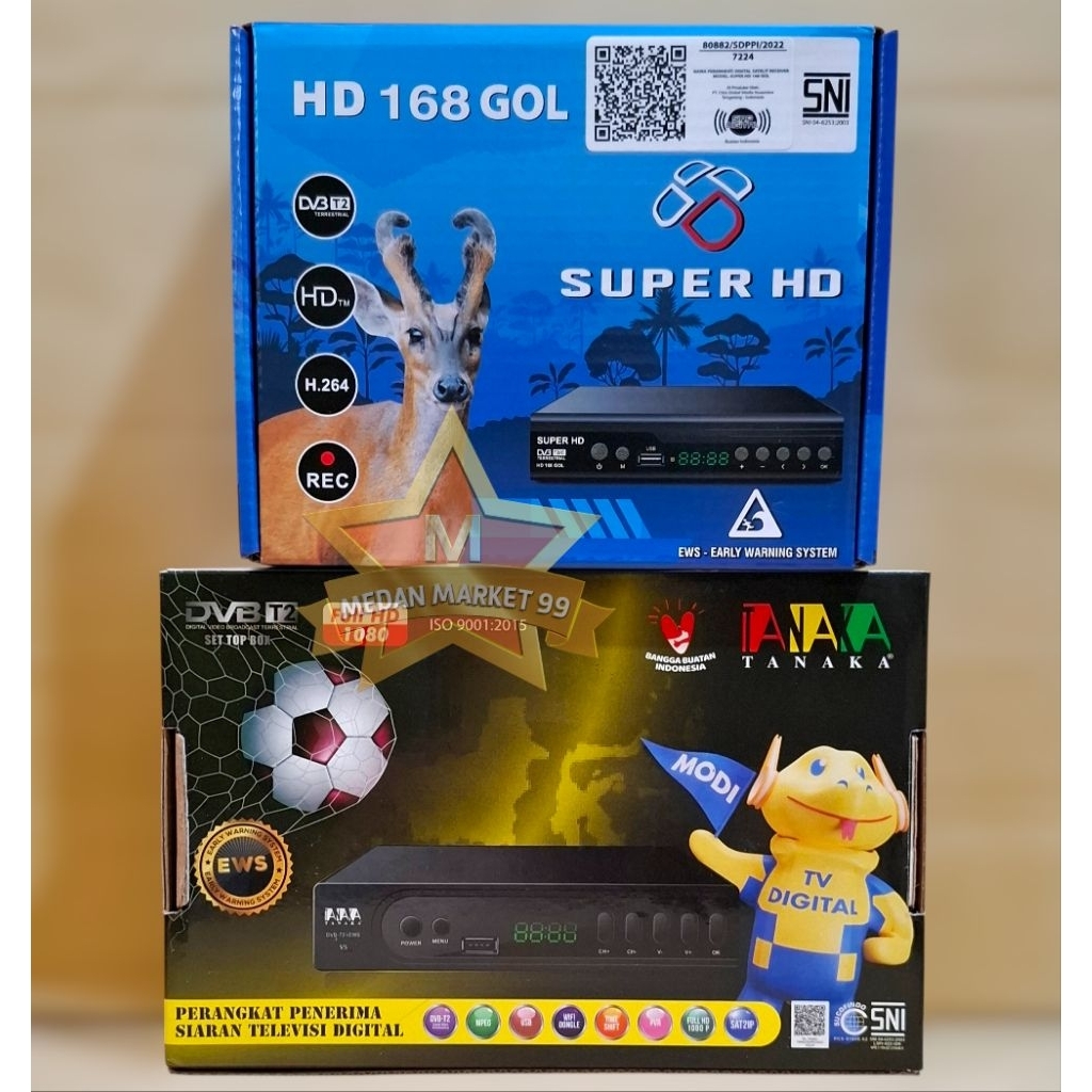 SET TOP BOX TV DIGITAL/ SIARAN TV/STB TANAKA/ STB KIJANG GOL HD 168/ SUPER HD/FULL HD/HDMI/ WIFI DON