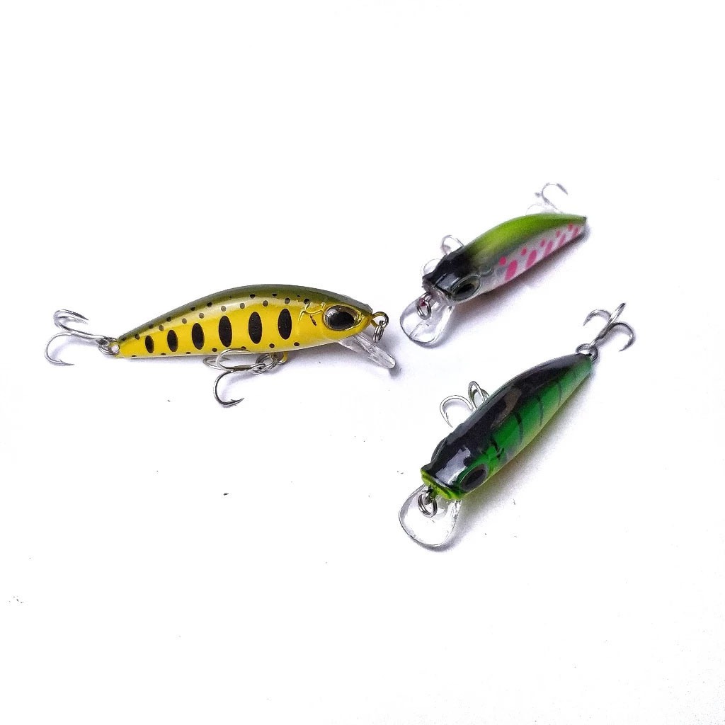 Umpan Pancing Minnow Astuti Sinking 5.5cm 6.2g Sinking Treble Hook Ultralight UL Lure Casting