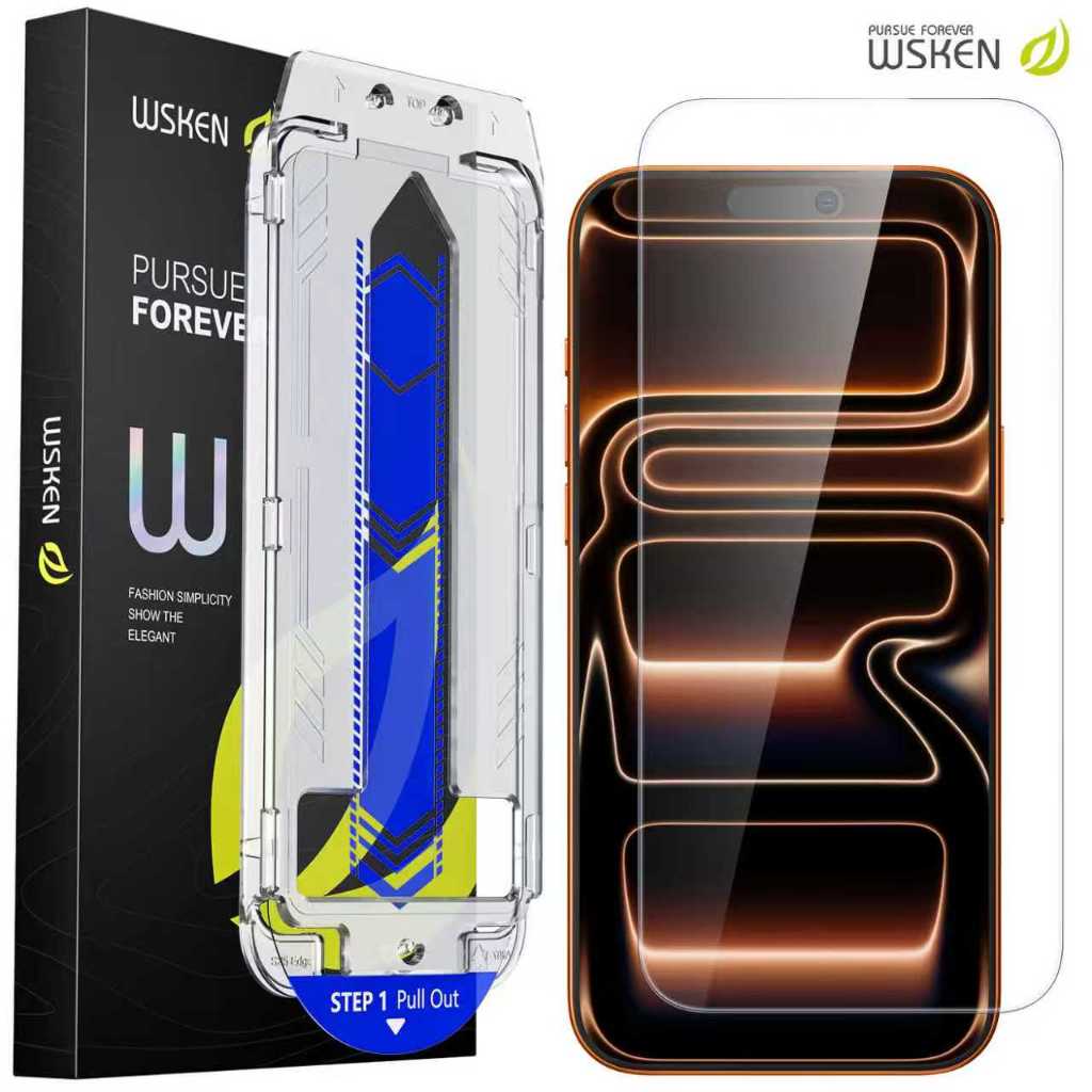 WSKEN No Black Border Clear/Anti-Spy Tempered Glass for iPh 17ProMax/18ProMax/16ProMax/15Pro/14/13/1