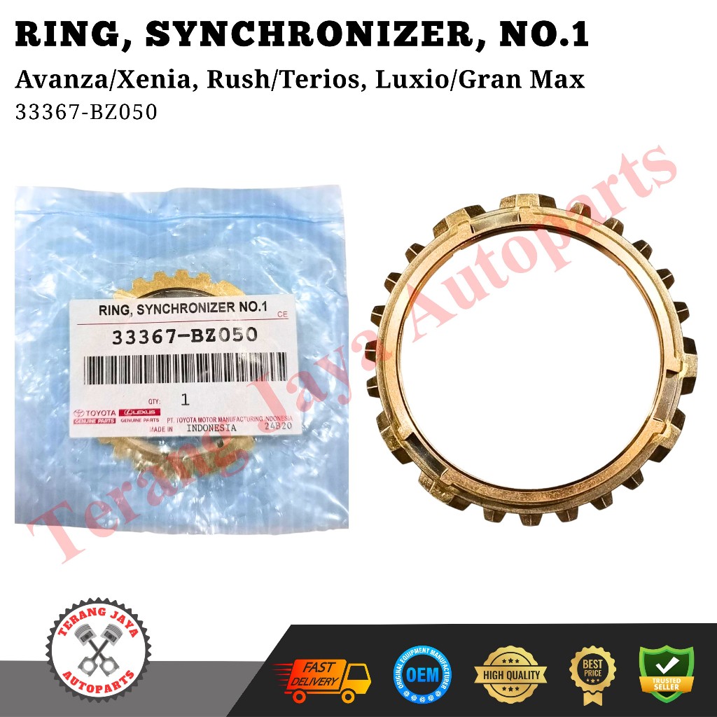 Ring, Synchronizer/Ring Gigi Transmisi No.1 Avanza/Xenia, Rush/Terios, Gran Max 33367-BZ050 ASLI