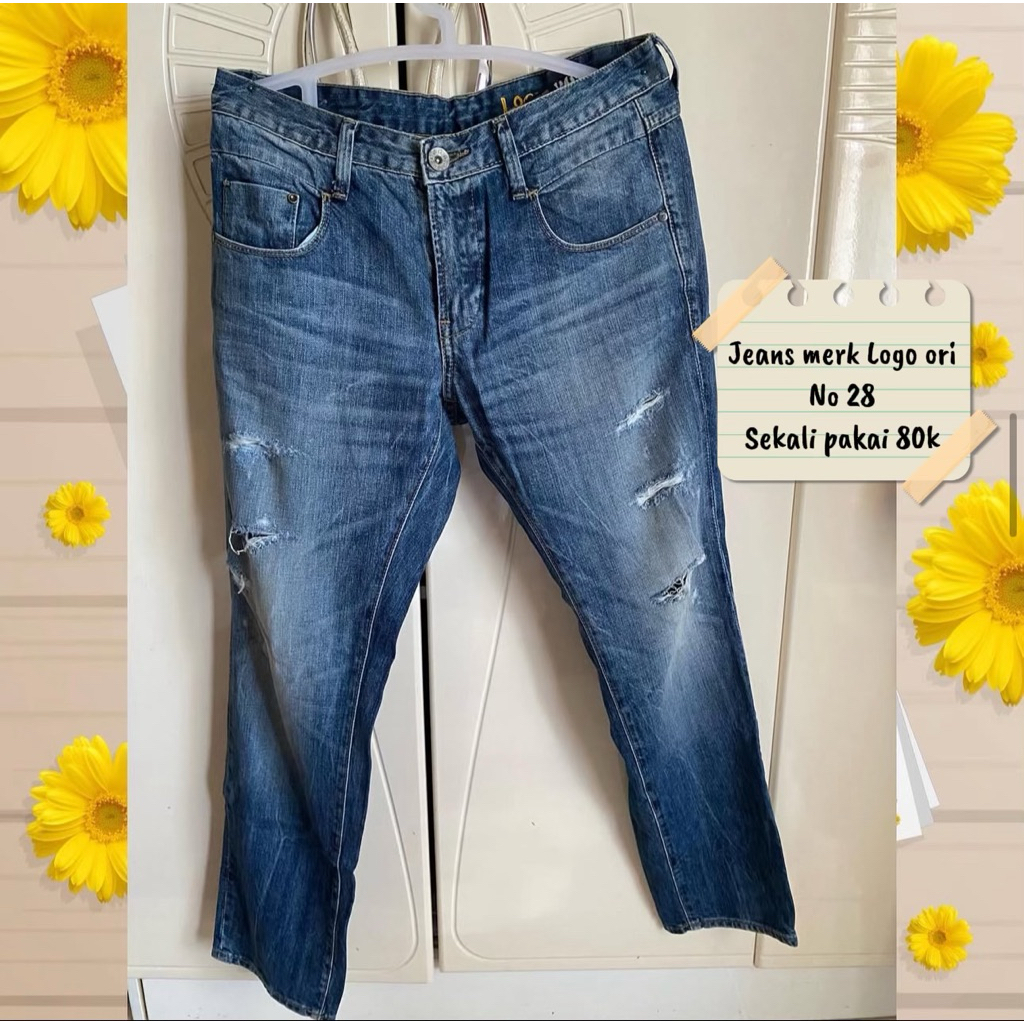 celana jeans brand Logo original