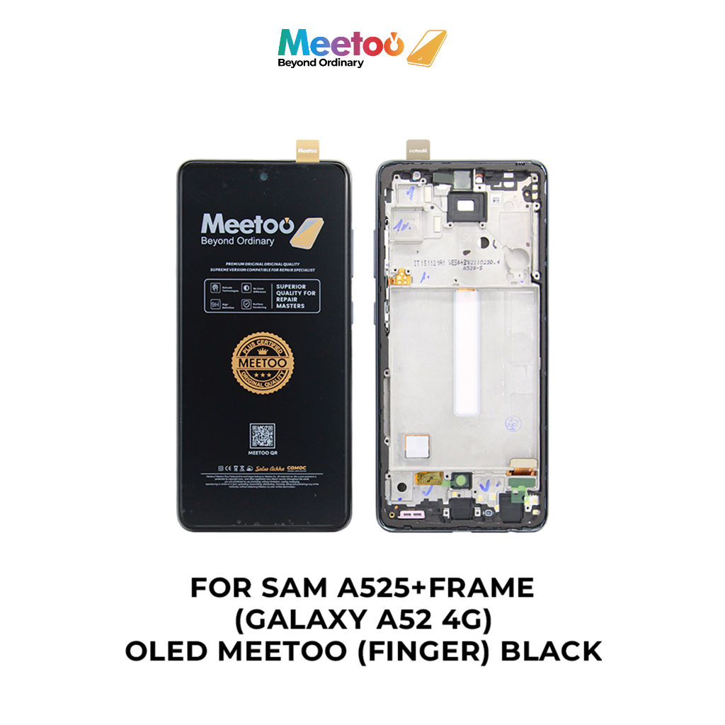 LCD FULLSET | LCD+TS KOMPATIBEL SAMSUNG A525/A526 (GALAXY A52 4G/A52 5G)+FRAME BLACK OLED MEETOO