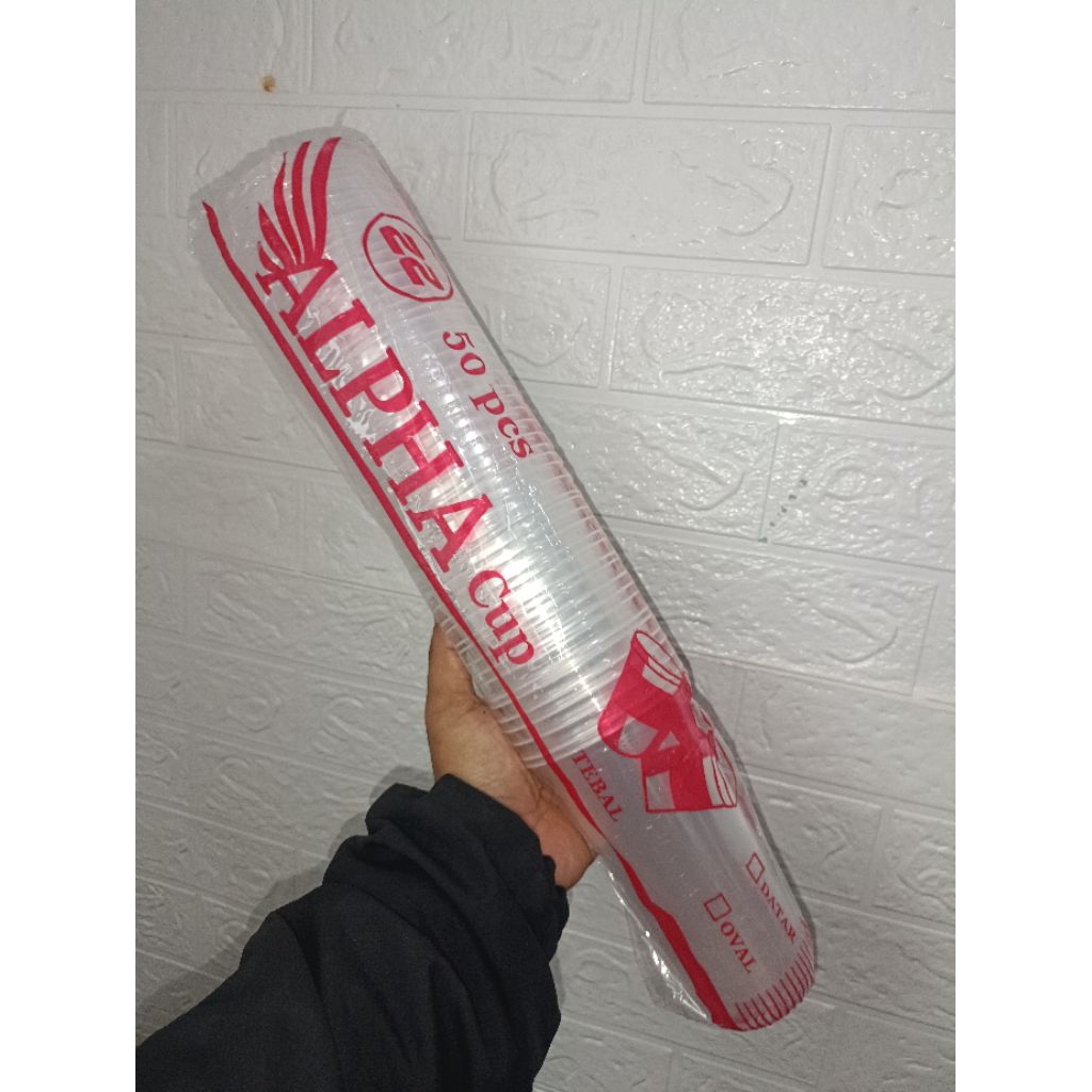 GELAS CUP 22 OZ OVAL ALPHA  isi 50 || ES TEH SOLO || ES TEH JUMBO