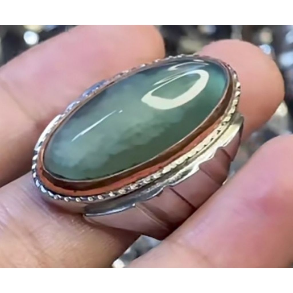 cincin akik pandan lumut lawasan