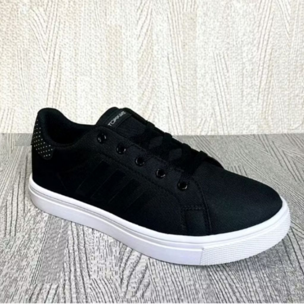 Sepatu Sekolah Tomkins perempuan original sepatu sekolah tomkins cora hitam/putih