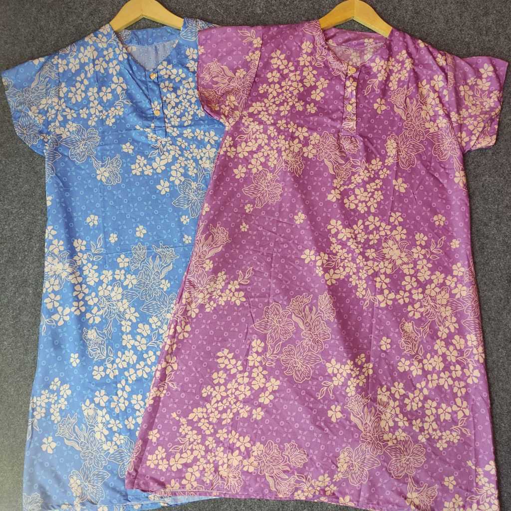 Daster lengan pendek wanita dewasa katun