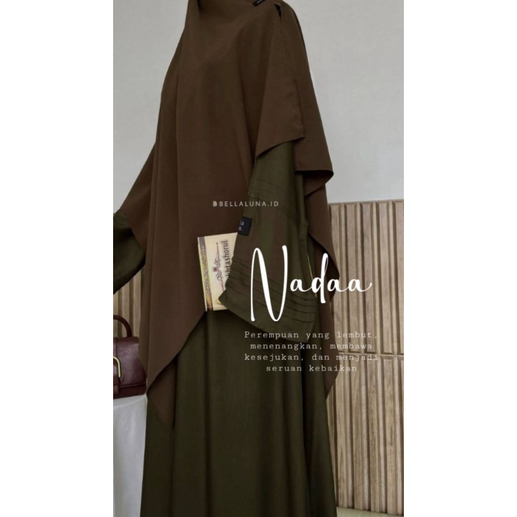 NADAA ABAYA BELLALUNA/ ABAYA NATURAL FABRIC/ GAMIS TENCEL/ GAMIS ADEM/ GAMIS BELLALUNA