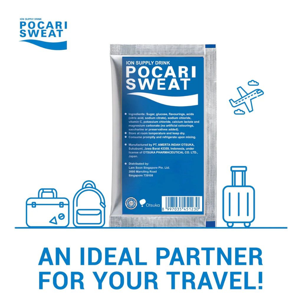 POCARI SWEAT Sachet 13 gr Ion Supply Drink Serbuk Bubuk Minuman Isotonik Cairan Tubuh