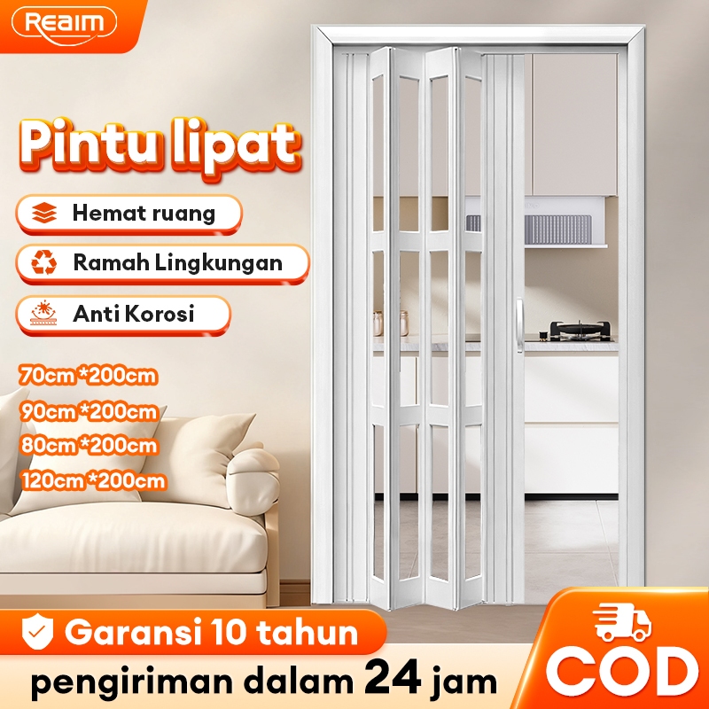 Pintu Lipat PVC Anti Lembab Minimalis Modern || Pintu Geser PVC Penyekat Ruangan Mudah Dibersihkan