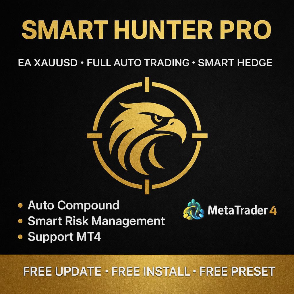 EA Smart Hunter Pro – EA XAUUSD MT4 Hedging Counter System | Risk Control & Anti MC Concept