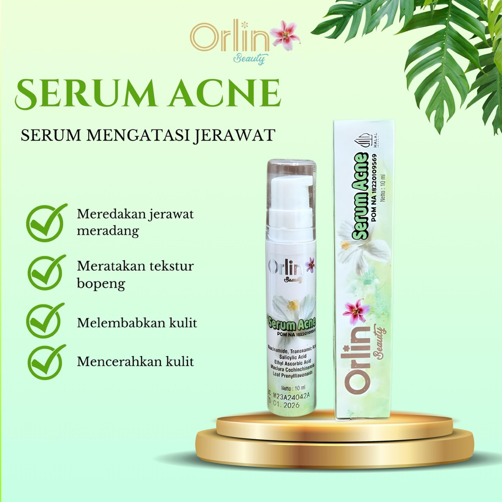 ORLYN BEAUTY SERUM ACNE 10ml MENGATASI JERAWAT DAN BRUNTUSAN SERTA DAPAT MENGHILANGKAN BEKASNYA