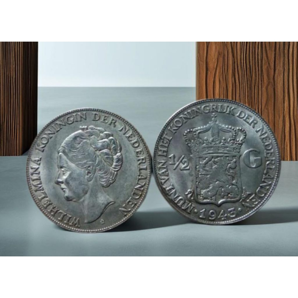 KOIN KUNO WILHELMINA KONINGIN DER NEDERLANDEN 1/2 G