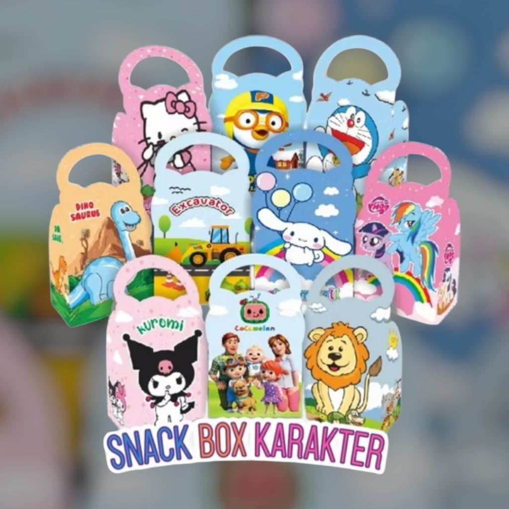 10 Pcs Box Snack Ulang Tahun Tas Snack Ultah Karakter