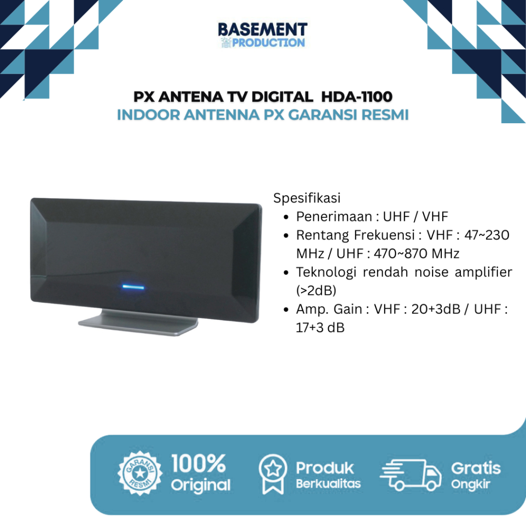 PX Antena TV Digital  HDA-1100 Indoor Antenna PX Garansi Resmi