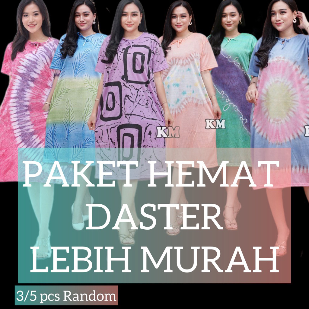 PAKET HEMAT 5 PCS DASTER TALI DEPAN NON BUSUI /DASTER HARIAN/ BAHAN KAOS /VIRAL/TERLARIS/DATER BATIK
