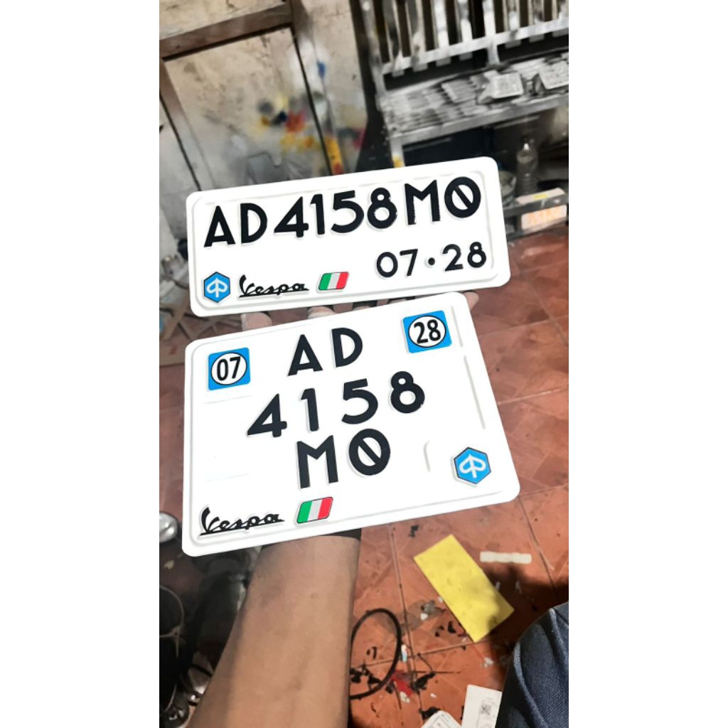 Plat Nomor Vespa Matic Premium
