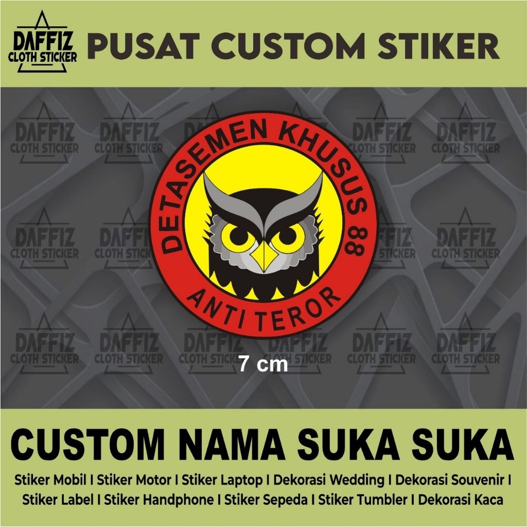 STIKER VINYL LOGO DENSUS 88 ANTI TEROR