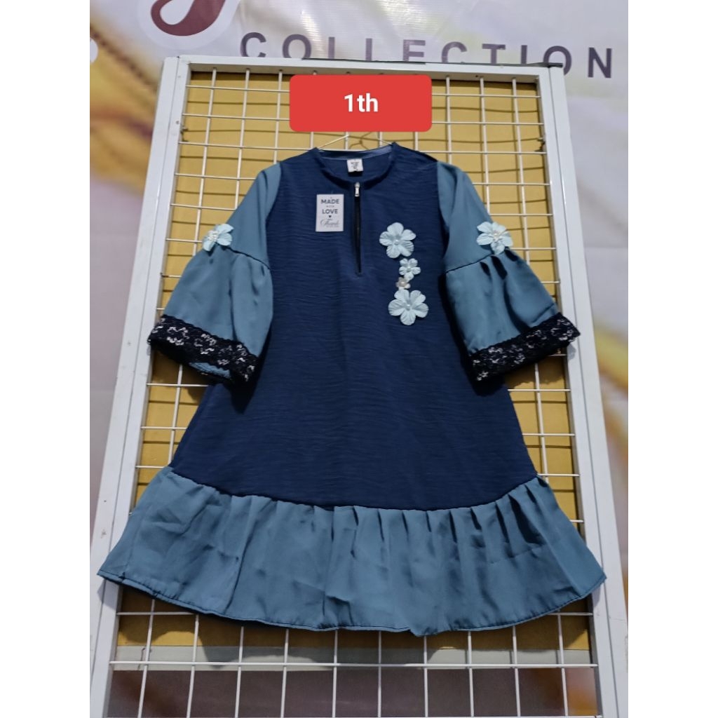 ABAYA ANAK PEREMPUAN 1 TAHUN/GAMIS HITAM JETBLACK TEMBORO