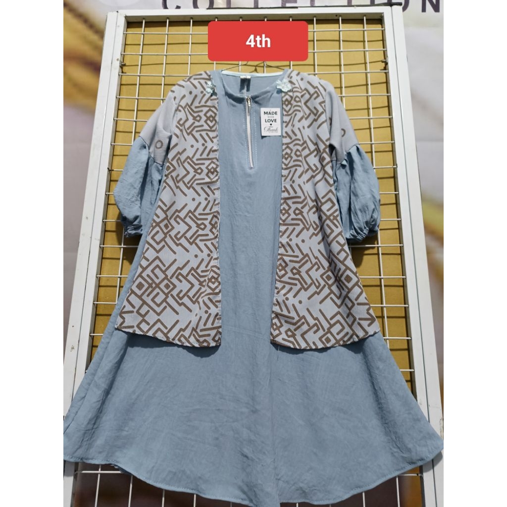 ABAYA ANAK PEREMPUAN 4 TAHUN/ GAMIS HITAM JETBLACK TEMBORO