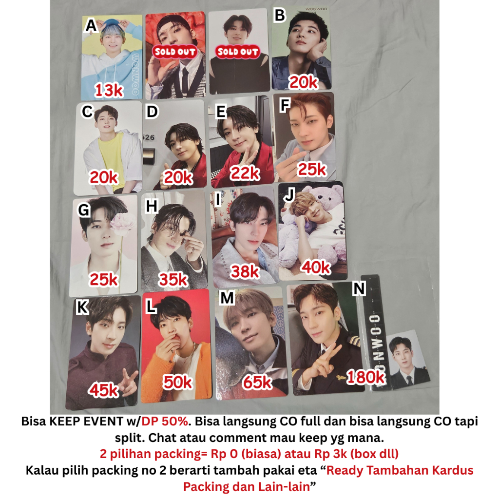 Photocard Seventeen Jeon Wonwoo Wonu 17rh Heaven Attacca FML Carat Ver Carver Official Pc JxW Always