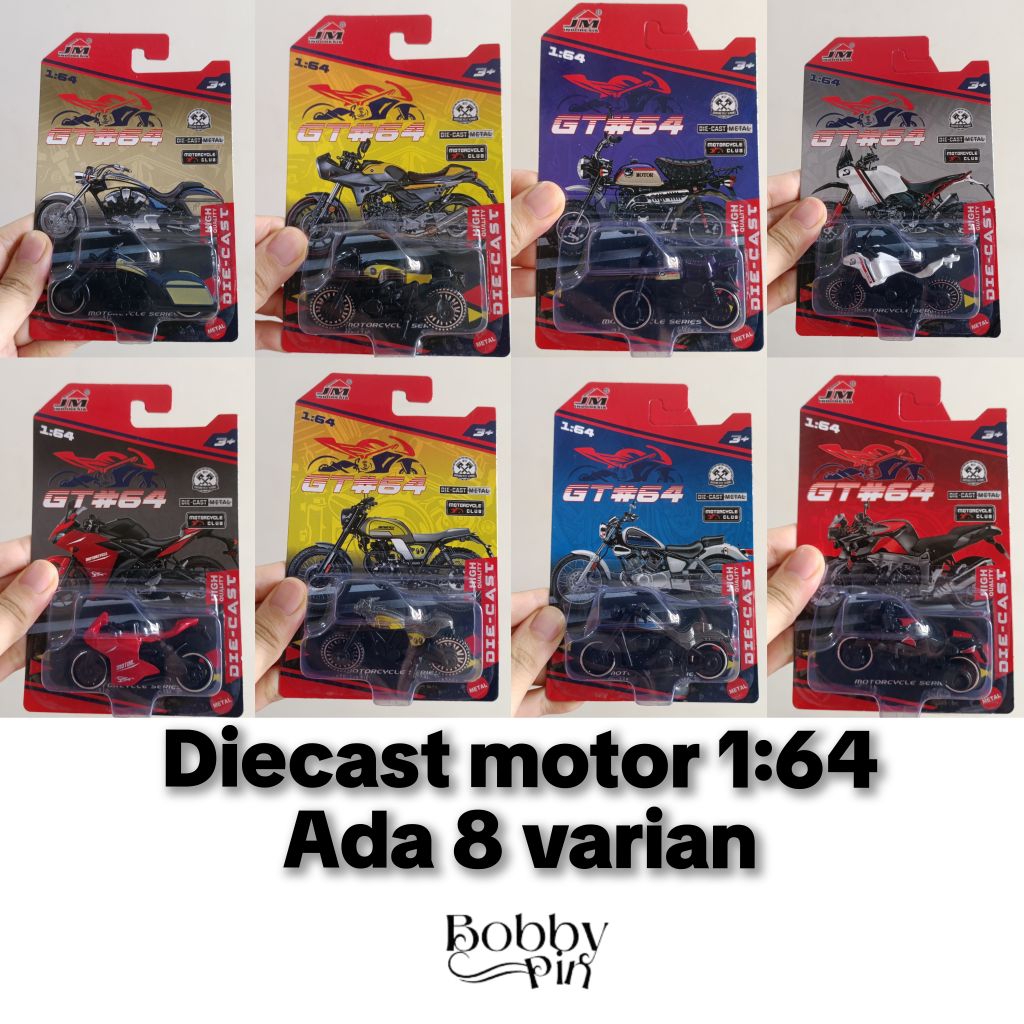Diecast Motor skala 1:64 bisa buat dekorasi diorama bahan metal