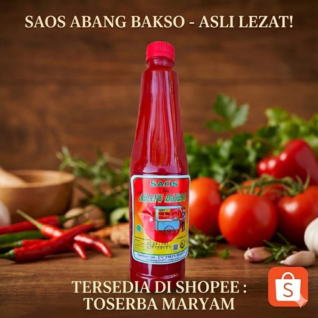 saos tomat abang bakso - saos tomat - saos ubi - botol plastik 620 ml 1 pcs